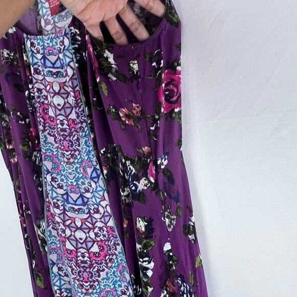Sundance Women's Mixi Dress Summer Floral Size 6 Purple Sleeveless - Picture 8 of 8